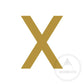 House Numbers and Letters Brushed Satin Brass / 15 cm / X Bayside Luxe Signage - Solid Satin Brass Floating Numbers and Letters - Beaumaris Bay 15cm