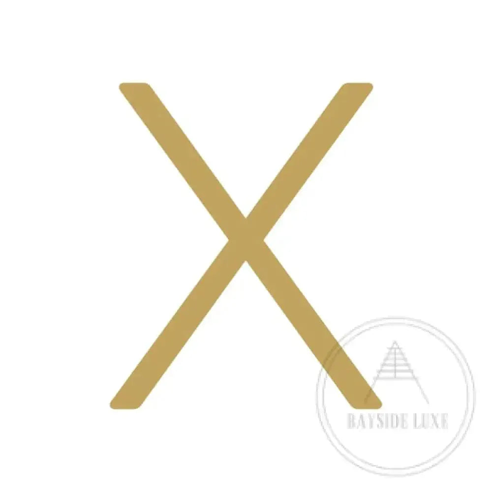 House Numbers and Letters Brushed Satin Brass / 15 cm / X Bayside Luxe Signage - Solid Satin Brass Floating Numbers and Letters - Watson's Bay 15cm