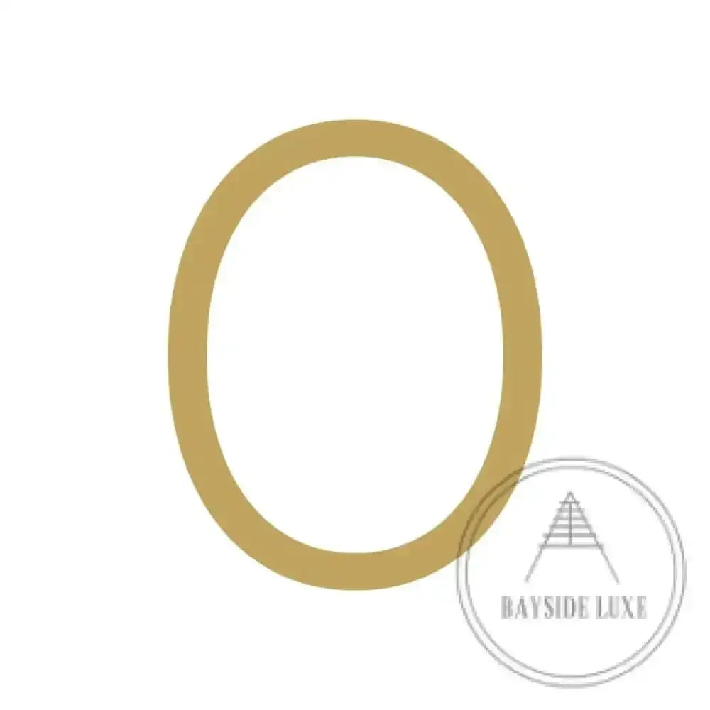 House Numbers and Letters Brushed Satin Brass / 20 cm / 0 Bayside Luxe Signage - Solid Satin Brass Floating Numbers and Letters - Watson's Bay 20cm