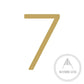 House Numbers and Letters Brushed Satin Brass / 20 cm / 7 Bayside Luxe Signage - Solid Satin Brass Floating Numbers and Letters - Watson's Bay 20cm