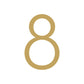 House Numbers and Letters Brushed Satin Brass / 20 cm / 8 Bayside Luxe Signage - Solid Satin Brass Floating House Numbers and Letters - Watson's Bay 20cm