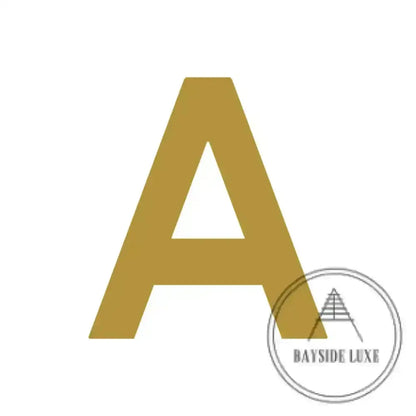 House Numbers and Letters Brushed Satin Brass / 20 cm / A Bayside Luxe Signage - Solid Satin Brass Floating Numbers and Letters - Beaumaris Bay 20cm