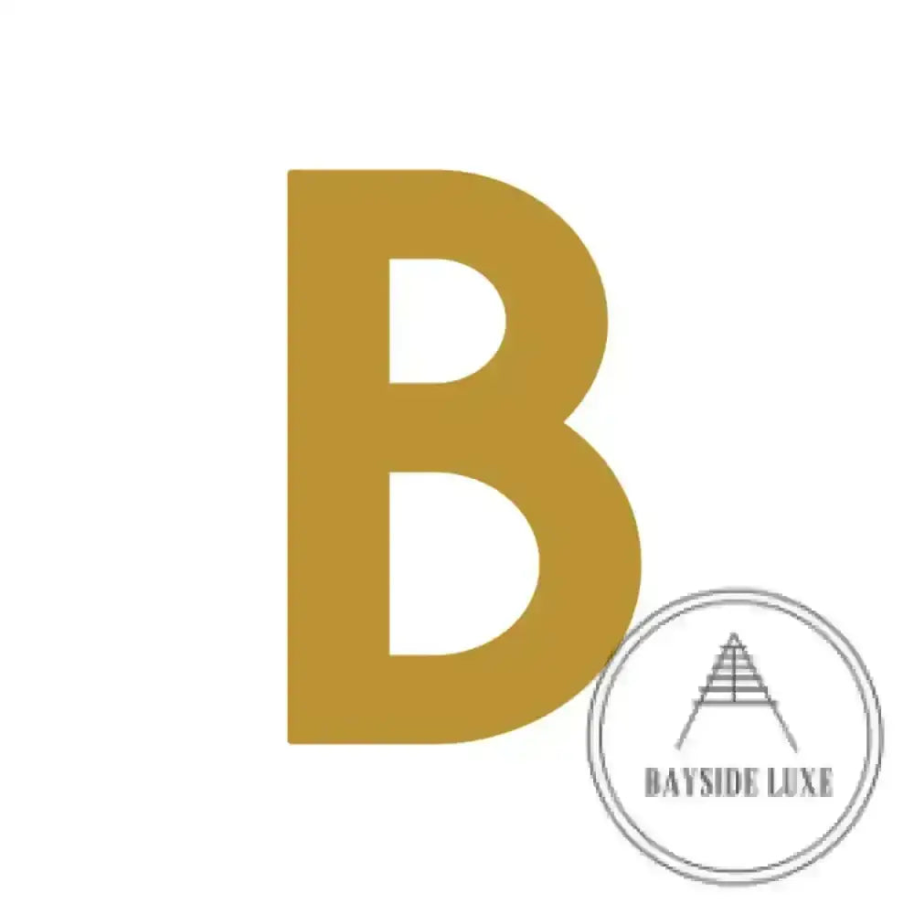 House Numbers and Letters Brushed Satin Brass / 20 cm / B Bayside Luxe Signage - Solid Satin Brass Floating Numbers and Letters - Beaumaris Bay 20cm