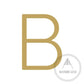 House Numbers and Letters Brushed Satin Brass / 20 cm / B Bayside Luxe Signage - Solid Satin Brass Floating Numbers and Letters - Watson's Bay 20cm