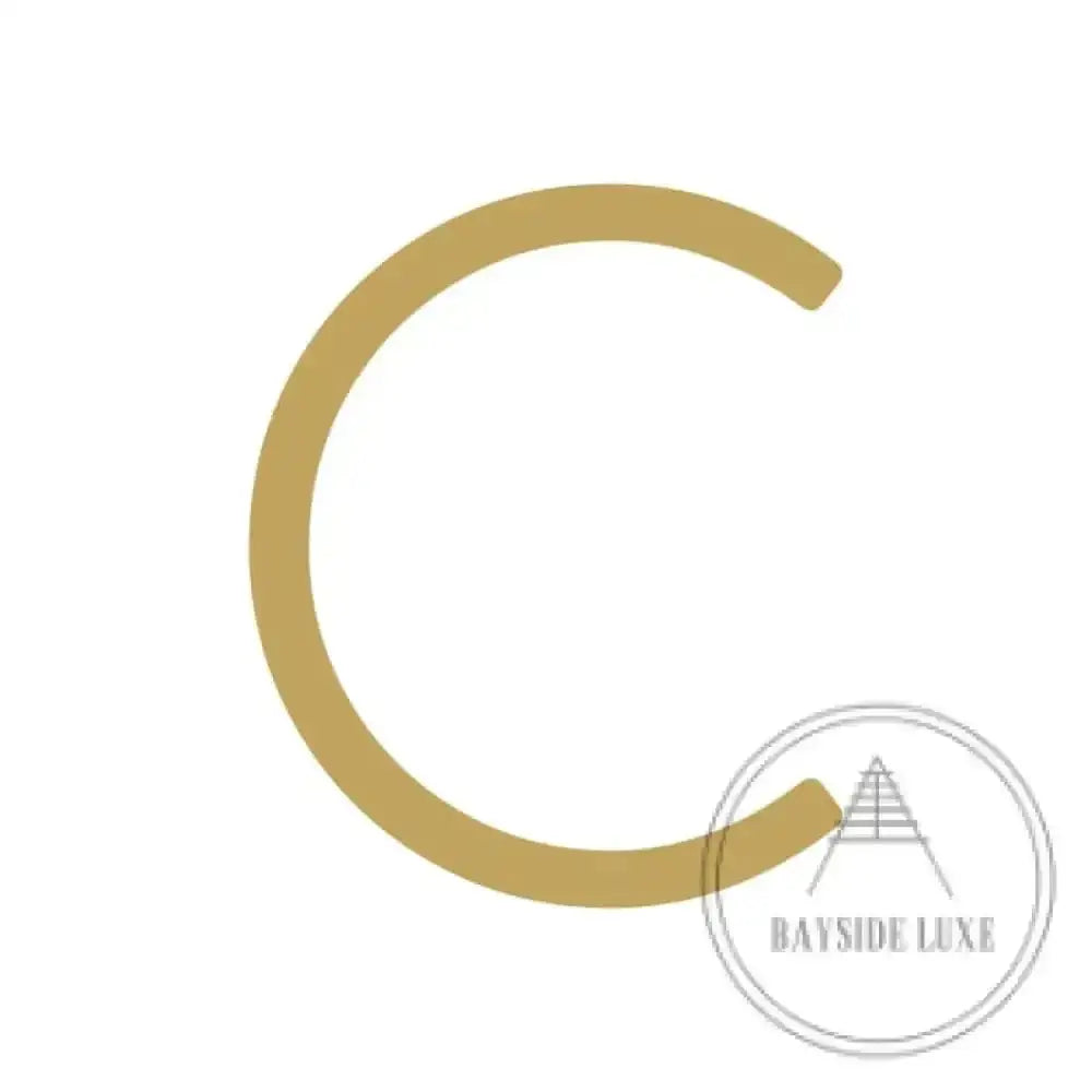 House Numbers and Letters Brushed Satin Brass / 20 cm / C Bayside Luxe Signage - Solid Satin Brass Floating Numbers and Letters - Watson's Bay 20cm