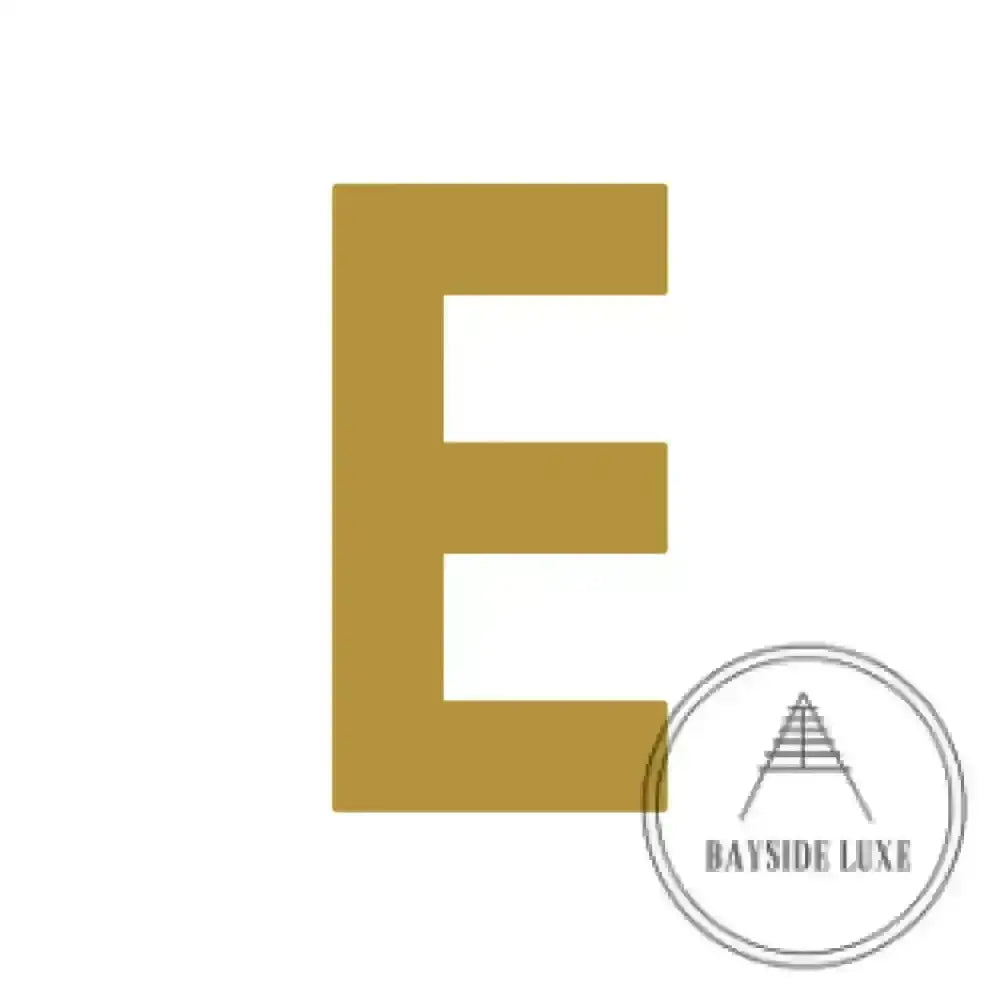 House Numbers and Letters Brushed Satin Brass / 20 cm / E Bayside Luxe Signage - Solid Satin Brass Floating Numbers and Letters - Beaumaris Bay 20cm