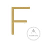 House Numbers and Letters Brushed Satin Brass / 20 cm / F Bayside Luxe Signage - Solid Satin Brass Floating Numbers and Letters - Watson's Bay 20cm