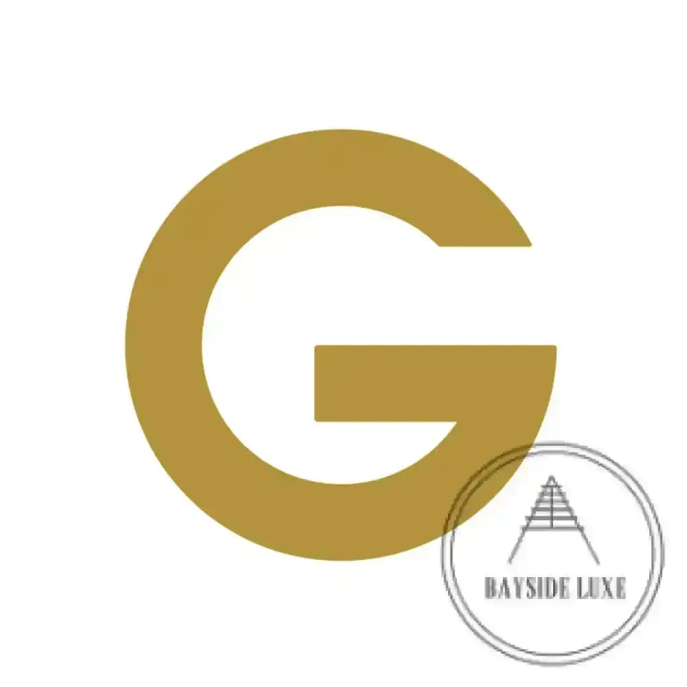 House Numbers and Letters Brushed Satin Brass / 20 cm / G Bayside Luxe Signage - Solid Satin Brass Floating Numbers and Letters - Beaumaris Bay 20cm