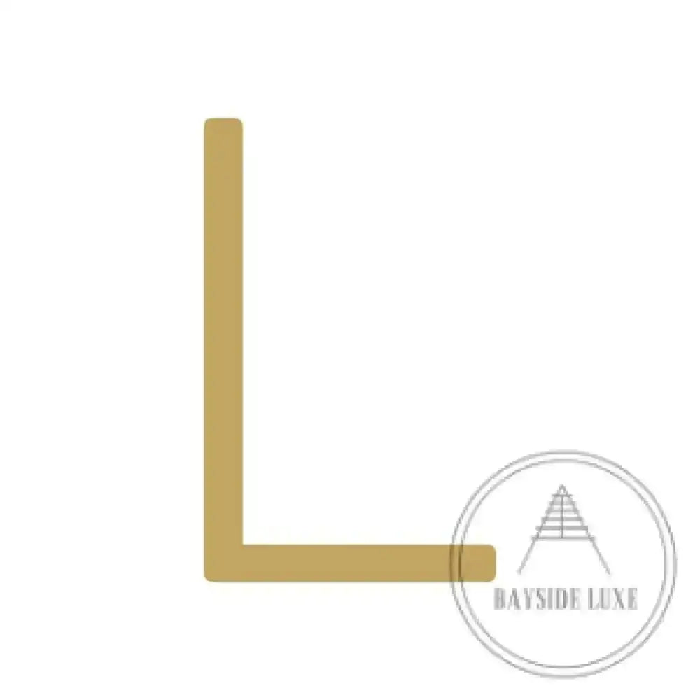 House Numbers and Letters Brushed Satin Brass / 20 cm / L Bayside Luxe Signage - Solid Satin Brass Floating Numbers and Letters - Watson's Bay 20cm