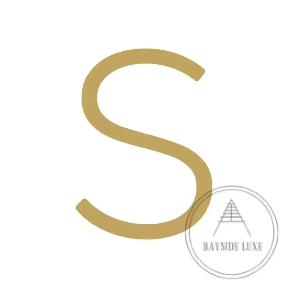 House Numbers and Letters Brushed Satin Brass / 20 cm / S Bayside Luxe Signage - Solid Satin Brass Floating Numbers and Letters - Watson's Bay 20cm