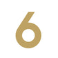 House Numbers and Letters Brushed Satin Brass / 25 cm / 6 Bayside Luxe Signage - Solid Satin Brass Floating Numbers and Letters - Beaumaris Bay 25 cm