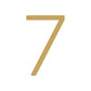 House Numbers and Letters Brushed Satin Brass / 25 cm / 7 Bayside Luxe Signage - Solid Satin Brass Floating House Numbers and Letters - Watson's Bay 25cm
