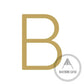 House Numbers and Letters Brushed Satin Brass / 25 cm / B Bayside Luxe Signage - Solid Satin Brass Floating Numbers and Letters - Watson's Bay 25cm