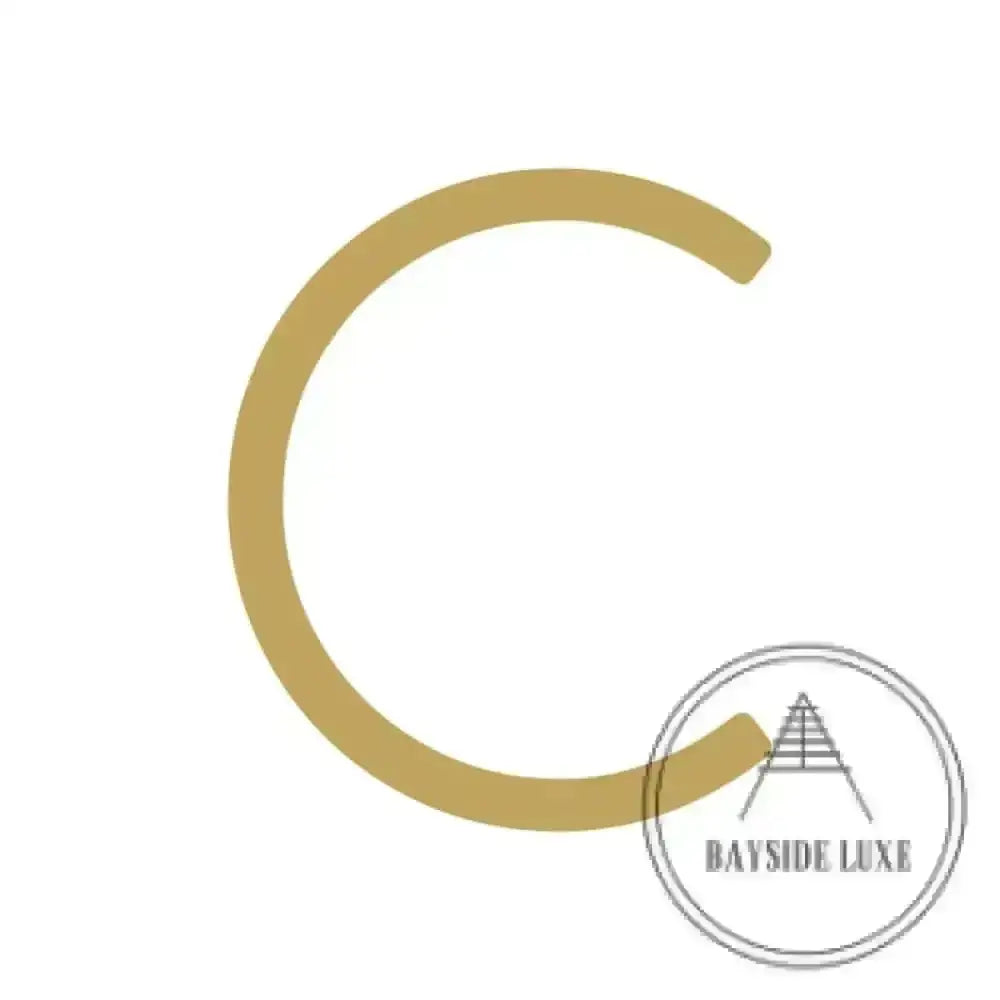 House Numbers and Letters Brushed Satin Brass / 25 cm / C Bayside Luxe Signage - Solid Satin Brass Floating Numbers and Letters - Watson's Bay 25cm