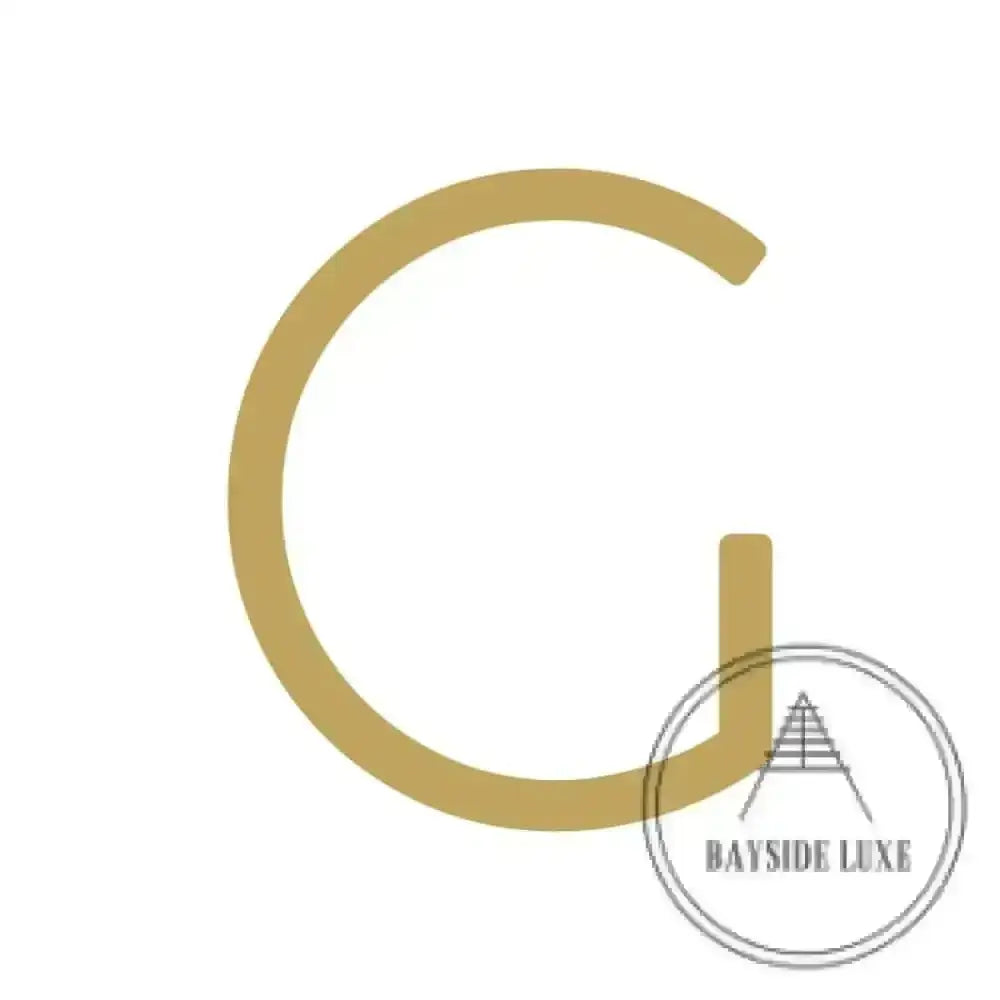 House Numbers and Letters Brushed Satin Brass / 25 cm / G Bayside Luxe Signage - Solid Satin Brass Floating Numbers and Letters - Watson's Bay 25cm