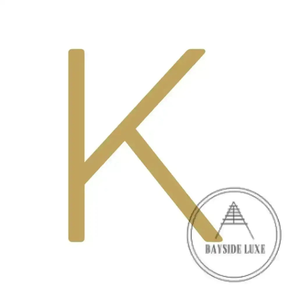 House Numbers and Letters Brushed Satin Brass / 25 cm / K Bayside Luxe Signage - Solid Satin Brass Floating Numbers and Letters - Watson's Bay 25cm