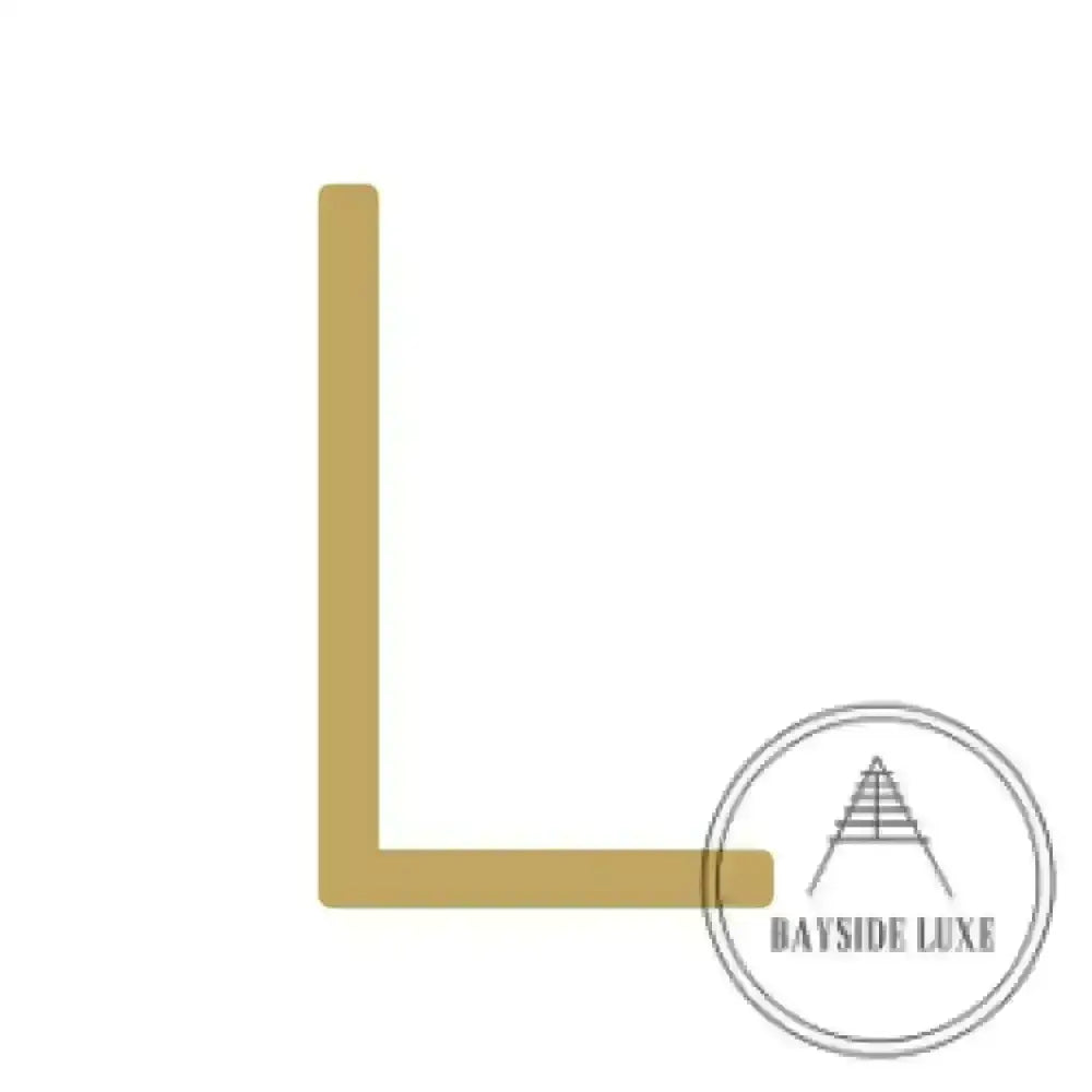 House Numbers and Letters Brushed Satin Brass / 25 cm / L Bayside Luxe Signage - Solid Satin Brass Floating Numbers and Letters - Watson's Bay 25cm