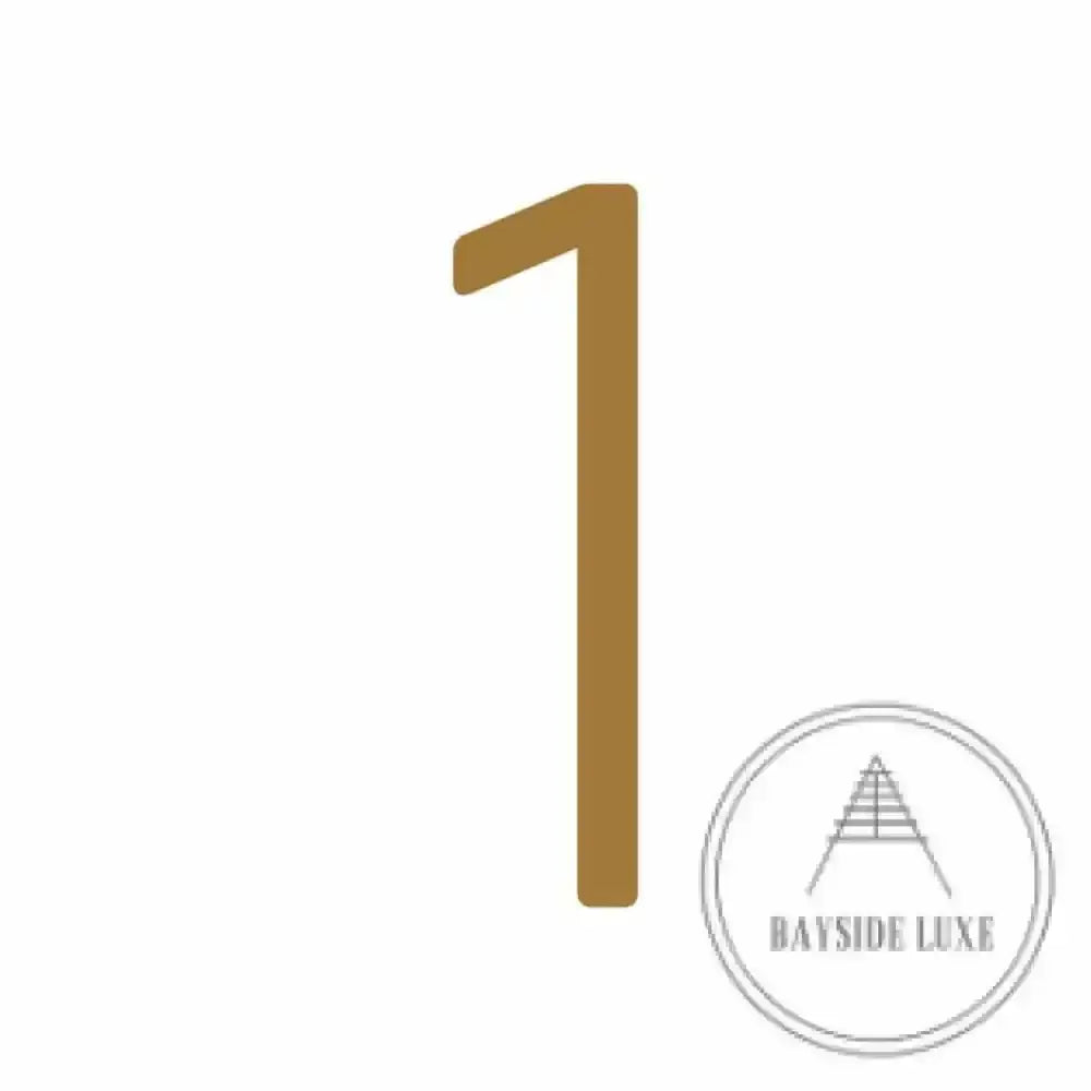 House Numbers and Letters Hammered Antique Brass / 10 cm / 1 Bayside Luxe Signage - Hammered Antique Brass Floating Numbers and Letters - Noosa 10cm