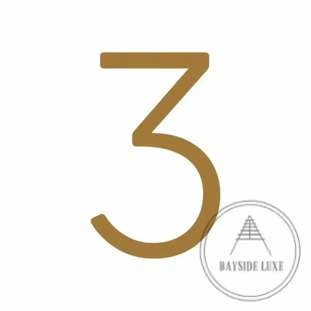 House Numbers and Letters Hammered Antique Brass / 10 cm / 3 Bayside Luxe Signage - Hammered Antique Brass Floating Numbers and Letters - Noosa 10cm