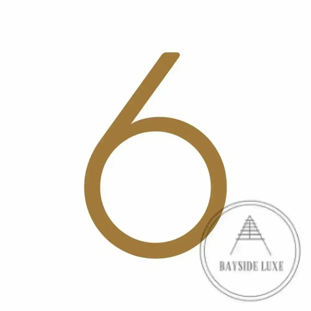 House Numbers and Letters Hammered Antique Brass / 10 cm / 6 Bayside Luxe Signage - Hammered Antique Brass Floating Numbers and Letters - Noosa 10cm