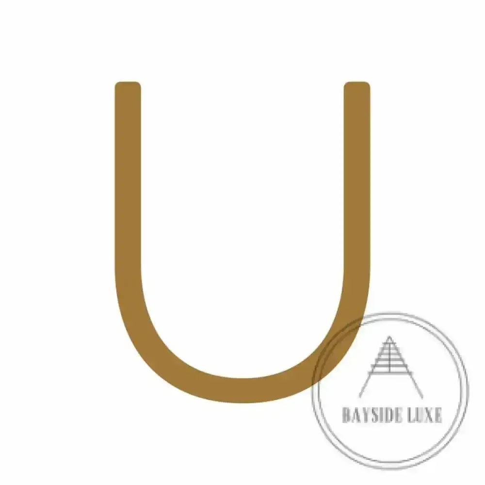 House Numbers and Letters Hammered Antique Brass / 10 cm / U Bayside Luxe Signage - Hammered Antique Brass Floating Numbers and Letters - Noosa 10cm