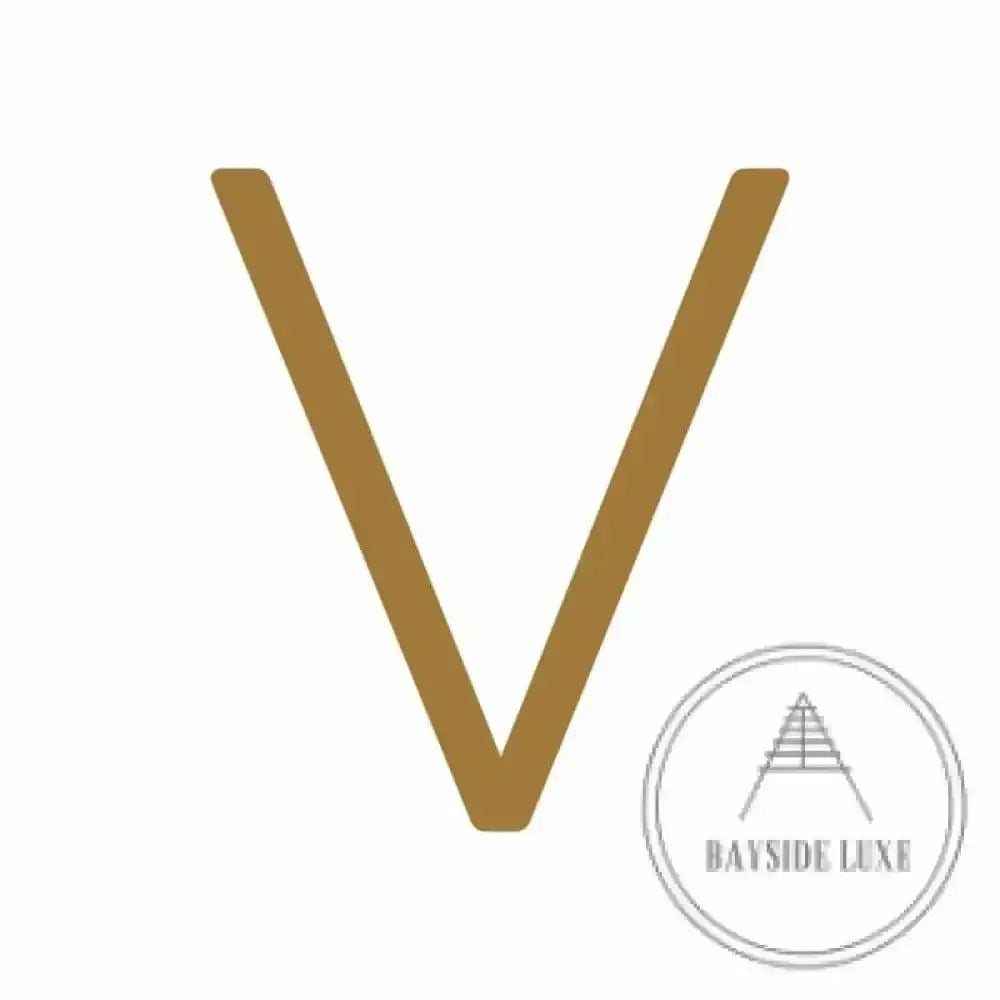 House Numbers and Letters Hammered Antique Brass / 10 cm / V Bayside Luxe Signage - Hammered Antique Brass Floating Numbers and Letters - Noosa 10cm