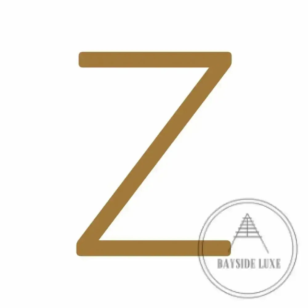 House Numbers and Letters Hammered Antique Brass / 10 cm / Z Bayside Luxe Signage - Hammered Antique Brass Floating Numbers and Letters - Noosa 10cm