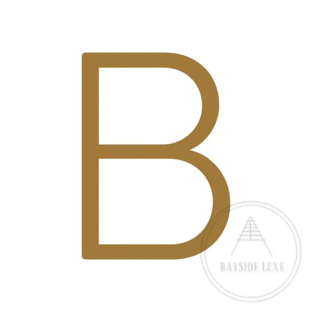 House Numbers and Letters Hammered Antique Brass / 15 cm / B Bayside Luxe Signage - Hammered Antique Brass Floating Numbers and Letters - Noosa 15cm