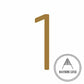 House Numbers and Letters Hammered Antique Brass / 20 cm / 1 Bayside Luxe Signage - Hammered Antique Brass Floating Numbers and Letters - Noosa 20cm