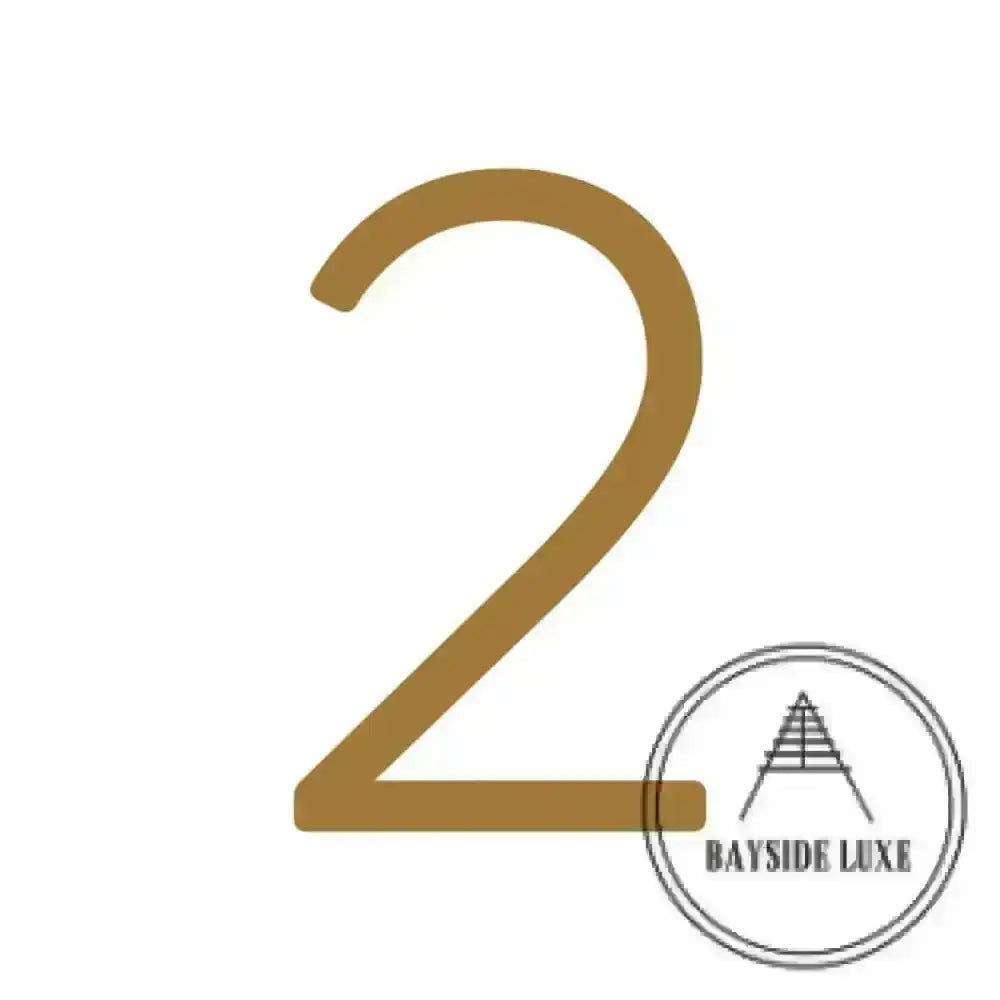 House Numbers and Letters Hammered Antique Brass / 20 cm / 2 Bayside Luxe Signage - Hammered Antique Brass Floating Numbers and Letters - Noosa 20cm