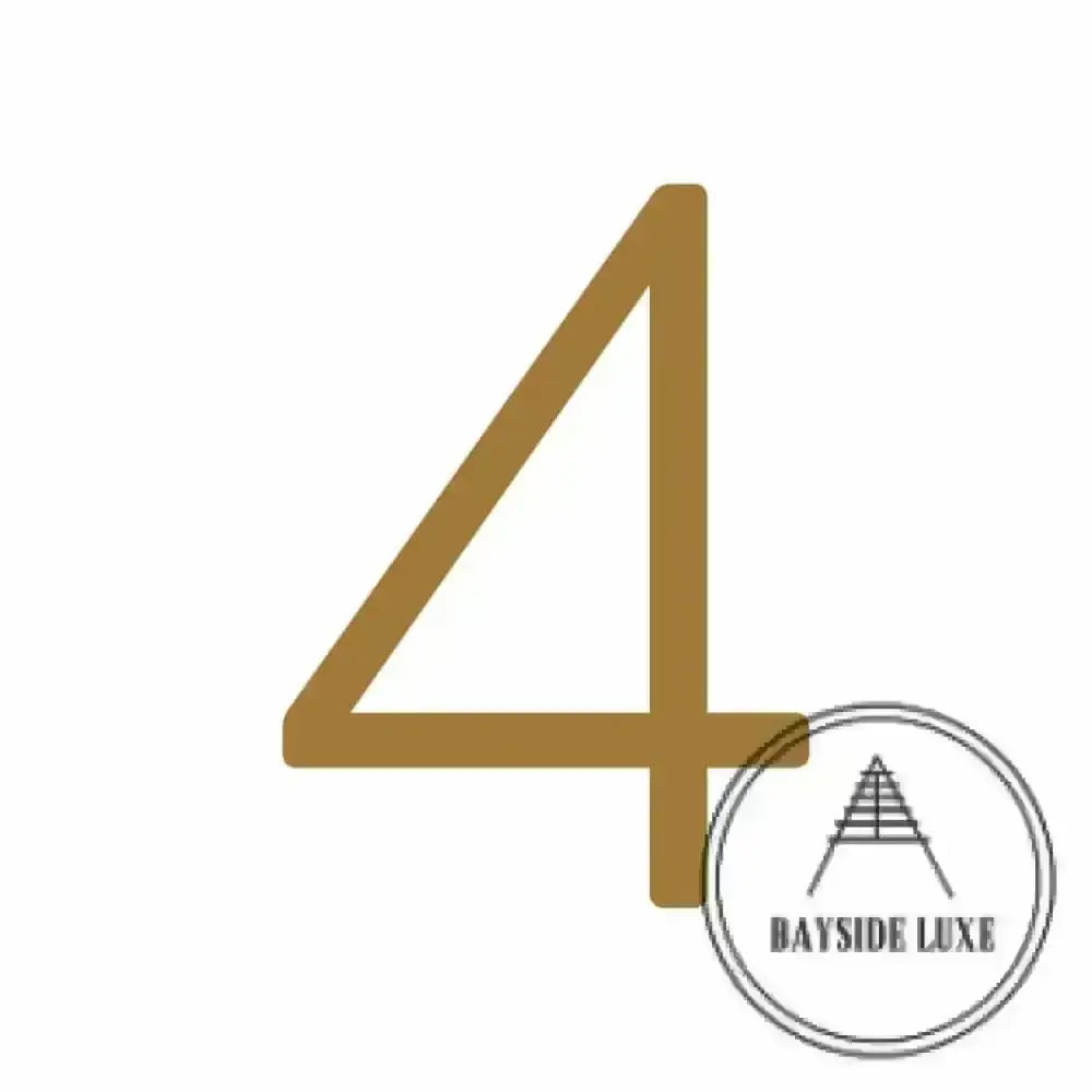 House Numbers and Letters Hammered Antique Brass / 20 cm / 4 Bayside Luxe Signage - Hammered Antique Brass Floating Numbers and Letters - Noosa 20cm