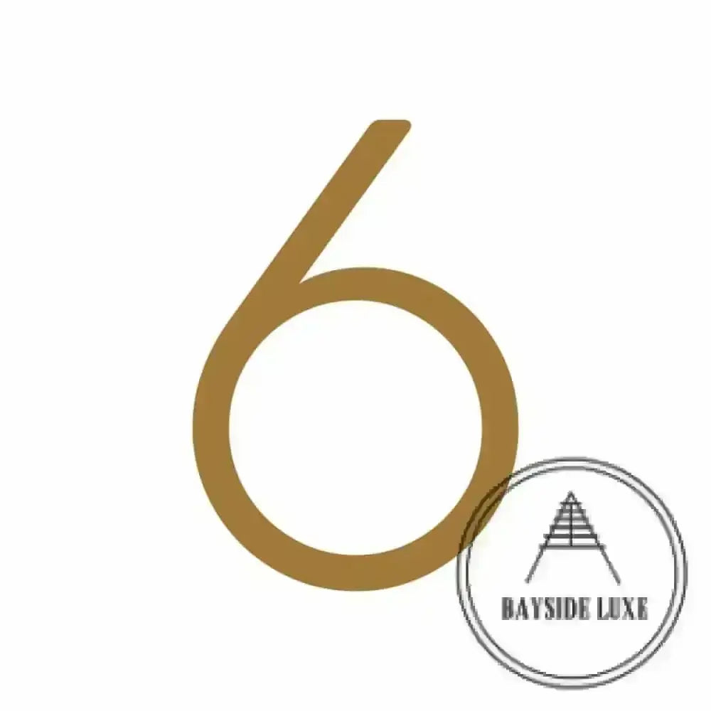 House Numbers and Letters Hammered Antique Brass / 20 cm / 6 Bayside Luxe Signage - Hammered Antique Brass Floating Numbers and Letters - Noosa 20cm