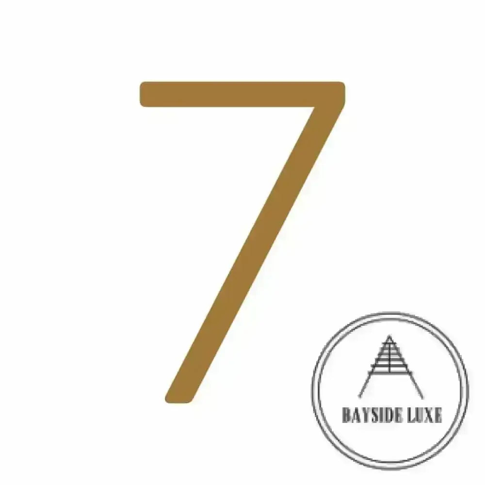 House Numbers and Letters Hammered Antique Brass / 20 cm / 7 Bayside Luxe Signage - Hammered Antique Brass Floating Numbers and Letters - Noosa 20cm