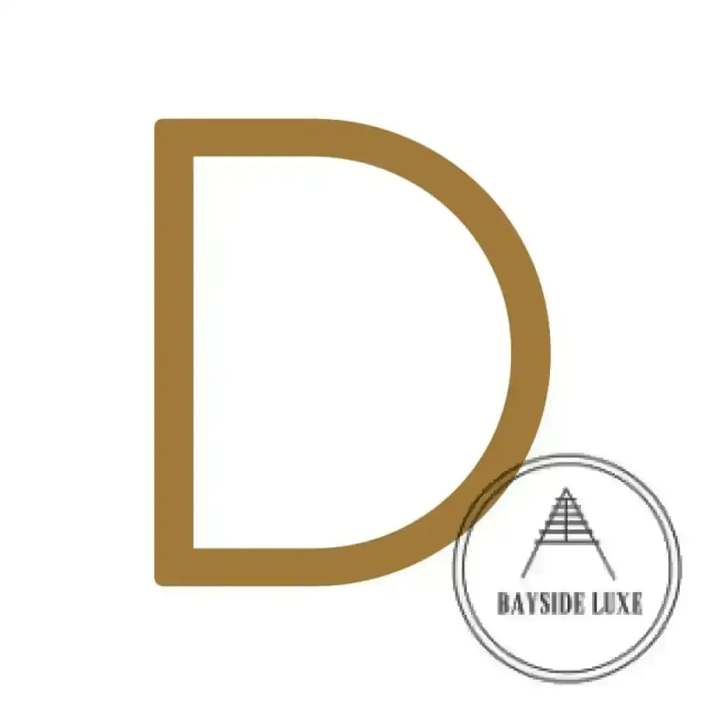 House Numbers and Letters Hammered Antique Brass / 20 cm / D Bayside Luxe Signage - Hammered Antique Brass Floating Numbers and Letters - Noosa 20cm