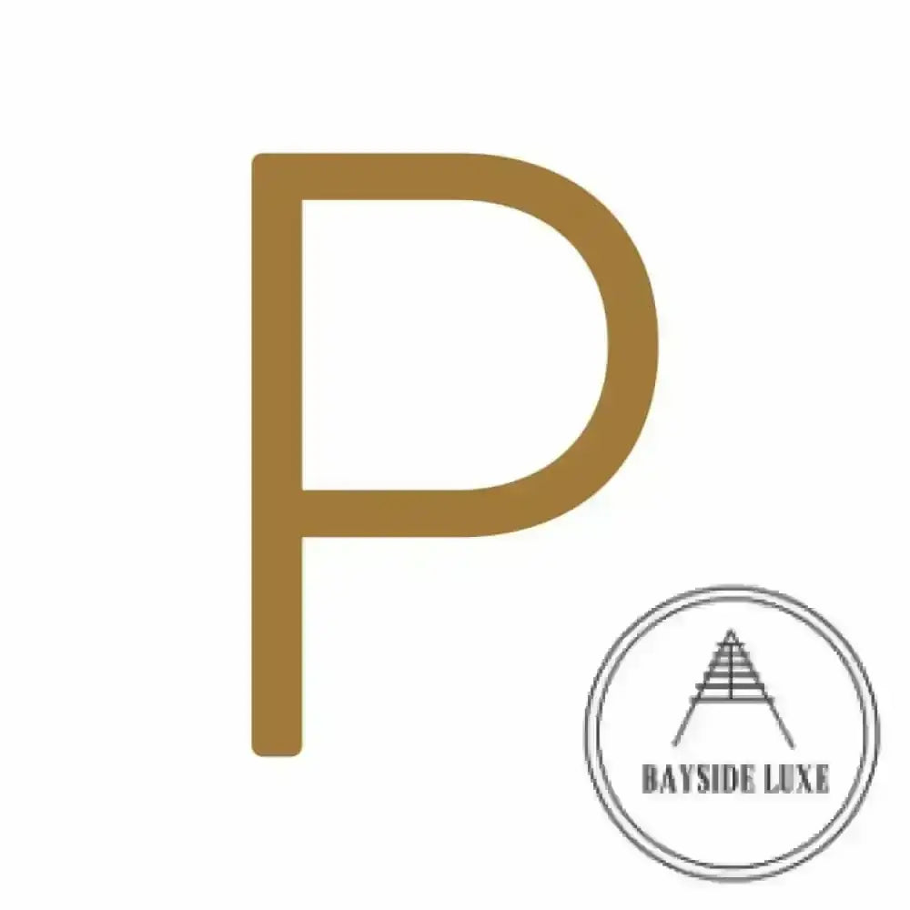 House Numbers and Letters Hammered Antique Brass / 20 cm / P Bayside Luxe Signage - Hammered Antique Brass Floating Numbers and Letters - Noosa 20cm