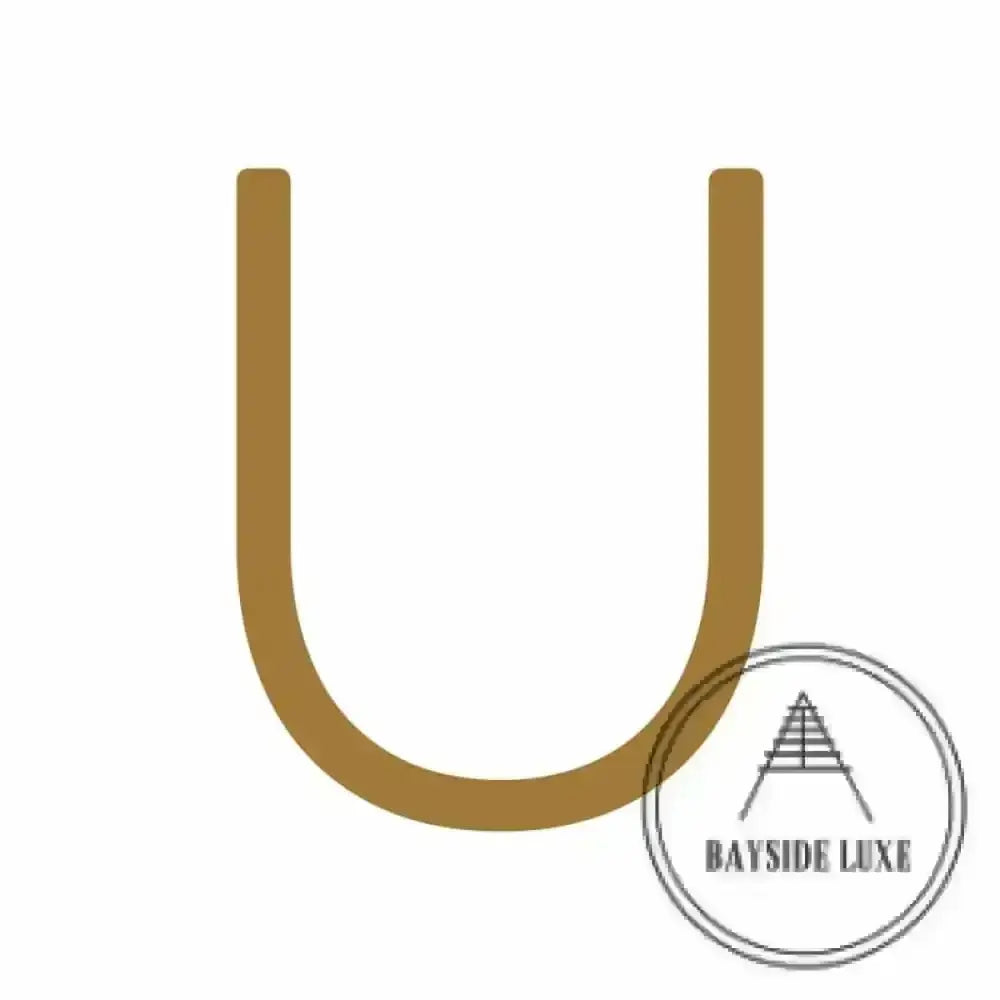 House Numbers and Letters Hammered Antique Brass / 20 cm / U Bayside Luxe Signage - Hammered Antique Brass Floating Numbers and Letters - Noosa 20cm