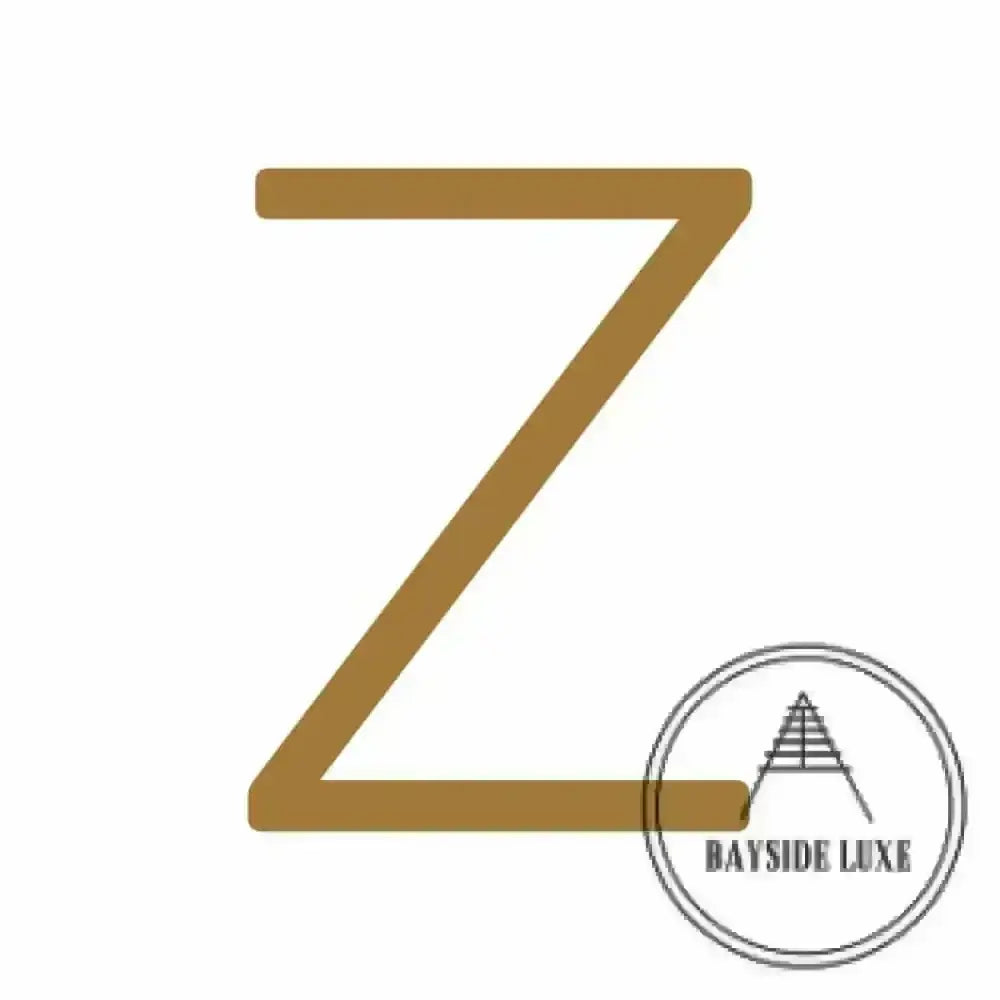 House Numbers and Letters Hammered Antique Brass / 20 cm / Z Bayside Luxe Signage - Hammered Antique Brass Floating Numbers and Letters - Noosa 20cm