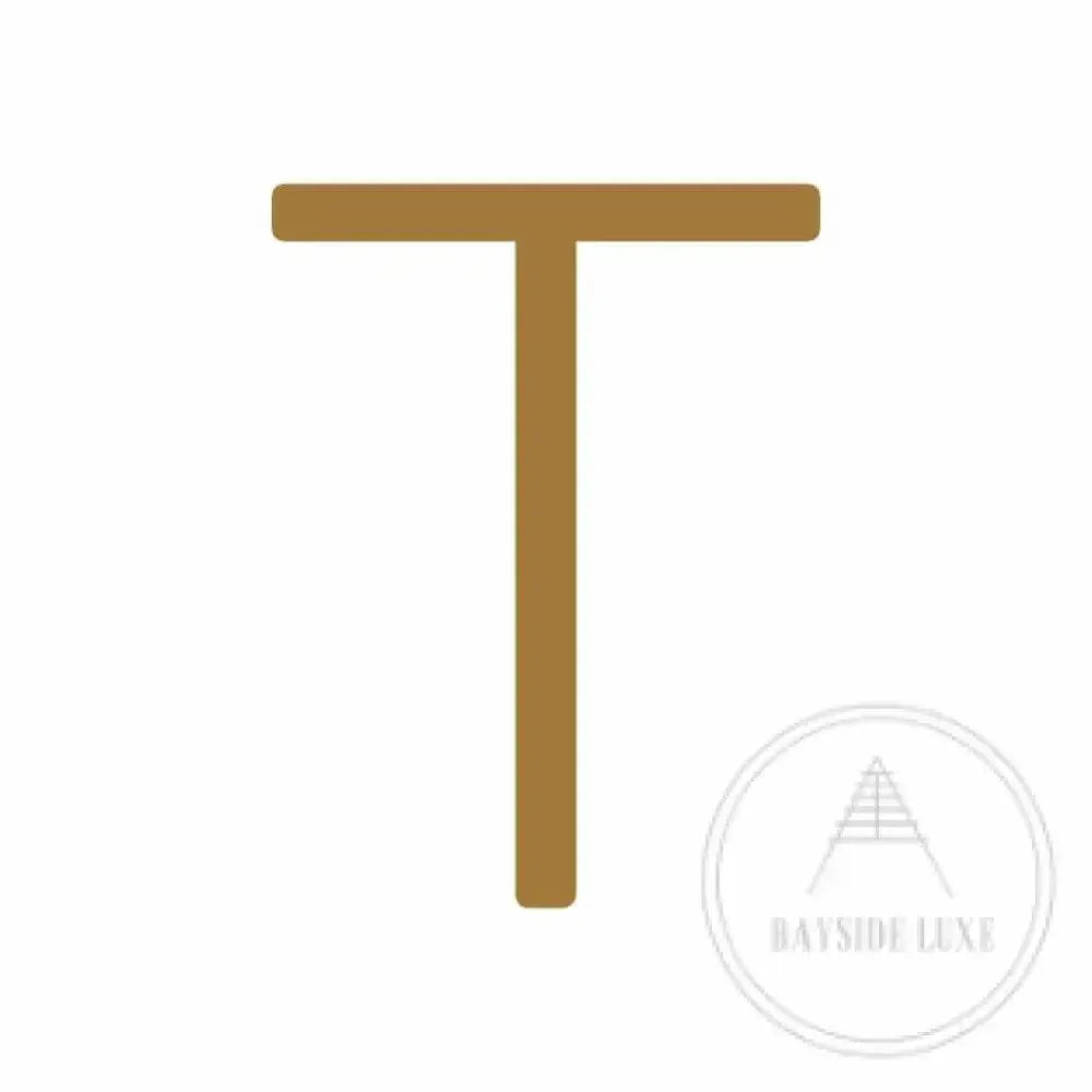 House Numbers and Letters Hammered Antique Brass / 25 cm / T Bayside Luxe Signage - Hammered Antique Brass Floating Numbers and Letters - Noosa 25cm