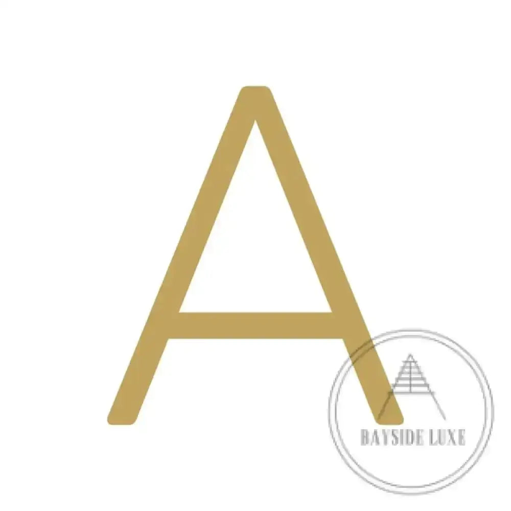 House Numbers and Letters Hammered Satin Brass / 10 cm / A Bayside Luxe Signage - Hammered Satin Brass Floating Numbers and Letters - Noosa 10cm