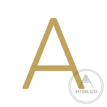 House Numbers and Letters Hammered Satin Brass / 10 cm / A Bayside Luxe Signage - Hammered Satin Brass Floating Numbers and Letters - Noosa 10cm