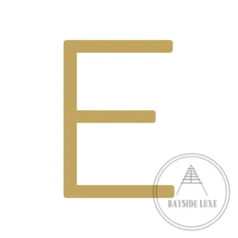 House Numbers and Letters Hammered Satin Brass / 10 cm / E Bayside Luxe Signage - Hammered Satin Brass Floating Numbers and Letters - Noosa 10cm