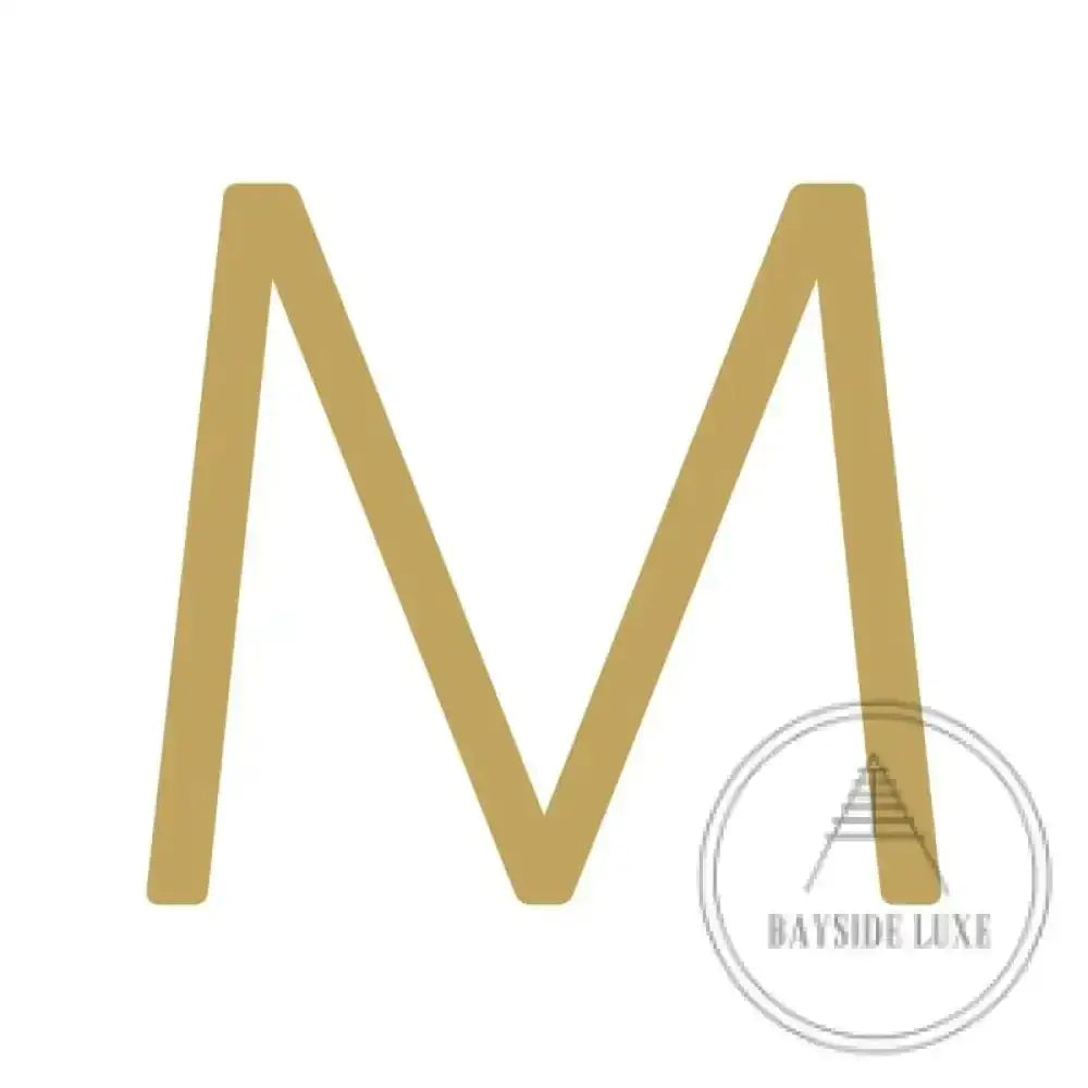 House Numbers and Letters Hammered Satin Brass / 10 cm / M Bayside Luxe Signage - Hammered Satin Brass Floating Numbers and Letters - Noosa 10cm