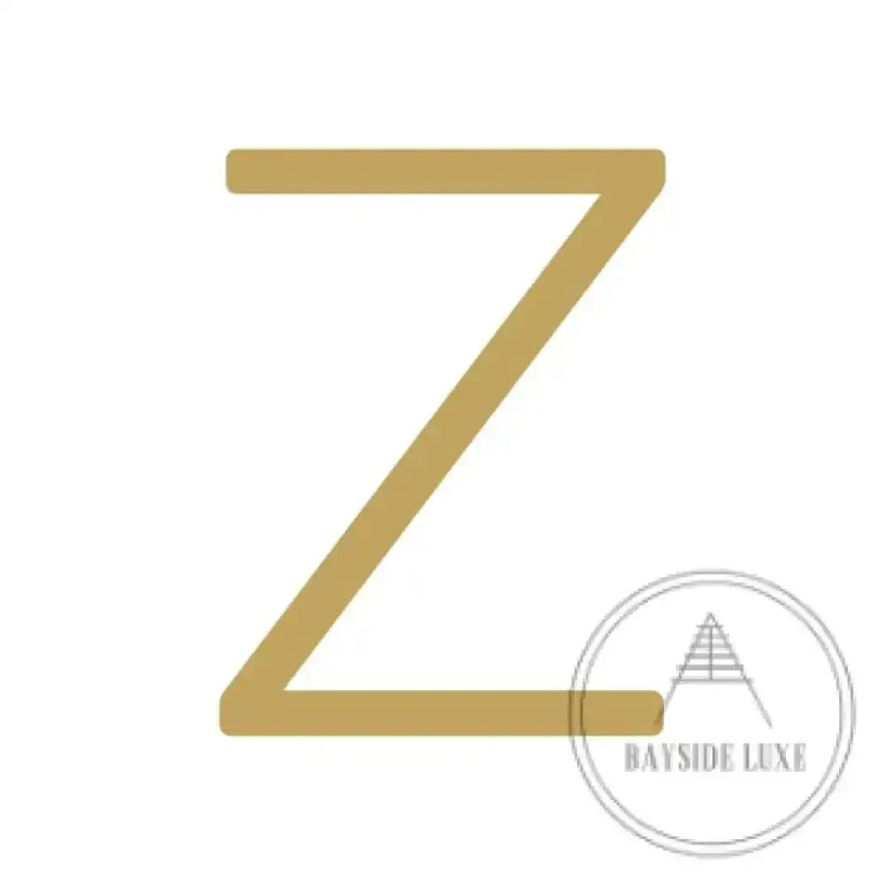 House Numbers and Letters Hammered Satin Brass / 10 cm / Z Bayside Luxe Signage - Hammered Satin Brass Floating Numbers and Letters - Noosa 10cm