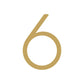 House Numbers and Letters Hammered Satin Brass / 15 cm / 6 Bayside Luxe Signage - Hammered Satin Brass Floating Numbers and Letters - Noosa 15cm