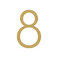 House Numbers and Letters Hammered Satin Brass / 15 cm / 8 Bayside Luxe Signage - Hammered Satin Brass Floating Numbers and Letters - Noosa 15cm