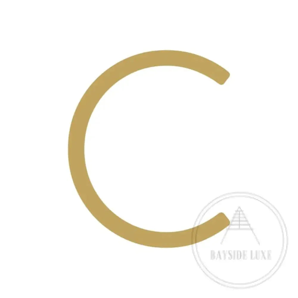 House Numbers and Letters Hammered Satin Brass / 15 cm / C Bayside Luxe Signage - Hammered Satin Brass Floating Numbers and Letters - Noosa 15cm