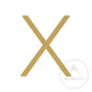 House Numbers and Letters Hammered Satin Brass / 15 cm / X Bayside Luxe Signage - Hammered Satin Brass Floating Numbers and Letters - Noosa 15cm