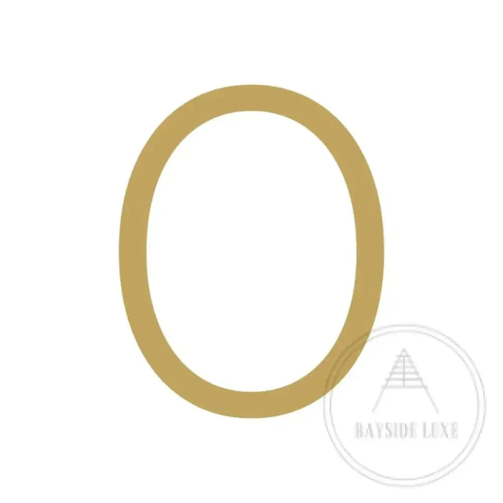 House Numbers and Letters Hammered Satin Brass / 20 cm / 0 Bayside Luxe Signage - Hammered Satin Brass Floating Numbers and Letters - Noosa 20cm