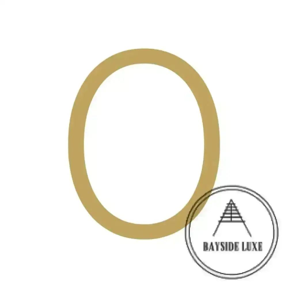 House Numbers and Letters Solid Brass - Hammered Satin Brass / 25 cm / 0 Bayside Luxe Signage - Hammered Satin Brass Floating Numbers and Letters - Noosa 25cm