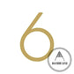 House Numbers and Letters Solid Brass - Hammered Satin Brass / 25 cm / 6 Bayside Luxe Signage - Hammered Satin Brass Floating Numbers and Letters - Noosa 25cm